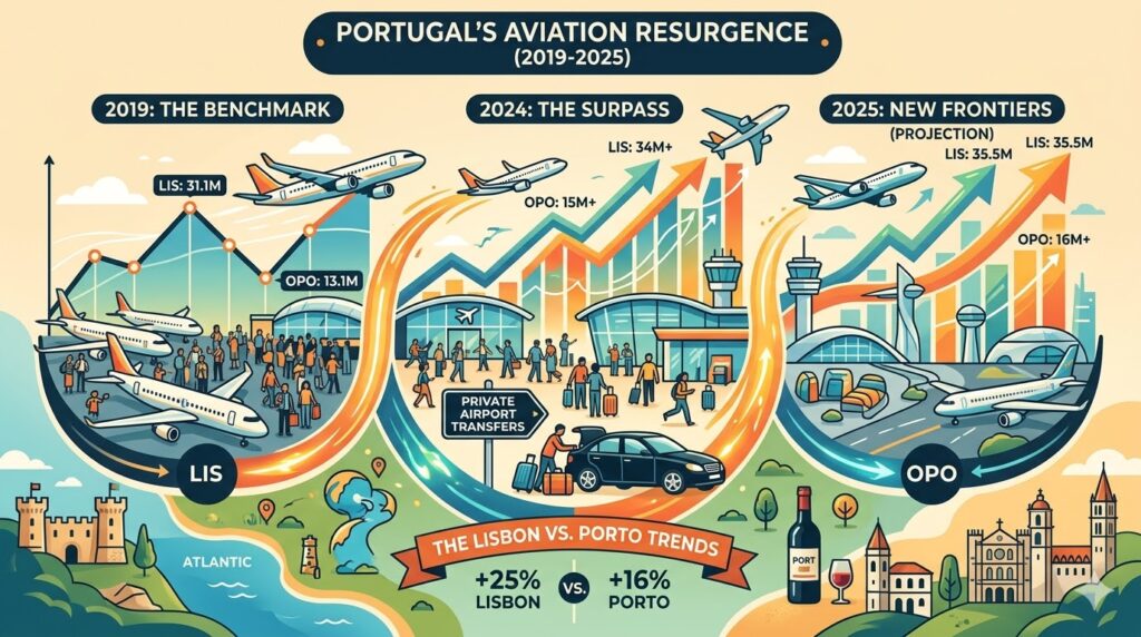 Lisszabon és Porto felemelkedése: Mi történt a reptéren a Covid után? (2019–2025)
